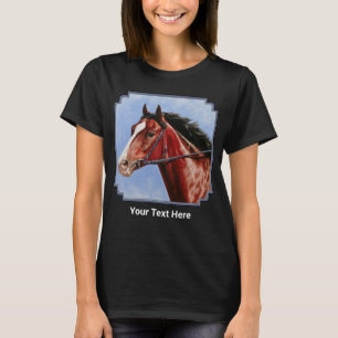Blood Bay Thoroughbred Race Horse T-Shirt