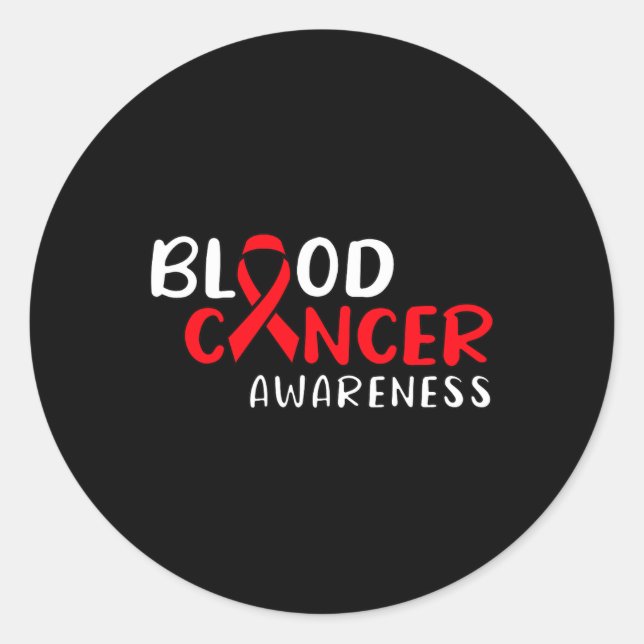 Blood Cancer Awareness 3 Classic Round Sticker (Front)