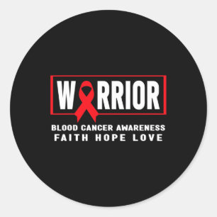 Blood Cancer Awareness - Blood Cancer Warrior Classic Round Sticker