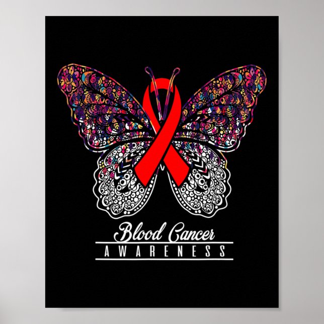 Blood Cancer Awareness  Butterfly Lovers Gifts 2 Poster (Front)