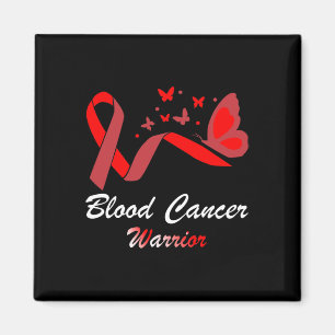 Blood Cancer Awareness Butterfly Red Ribbon Suppor Magnet