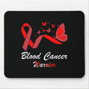 Blood Cancer Awareness Butterfly Red Ribbon Suppor Mouse Pad