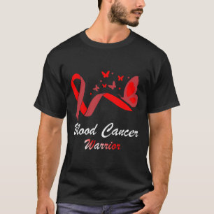 Blood Cancer Awareness Butterfly Red Ribbon Suppor T-Shirt
