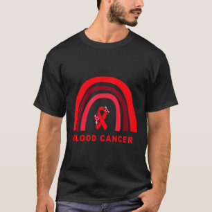 Blood Cancer Awareness Floral Red Ribbon Cute Rain T-Shirt