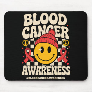 Blood Cancer Awareness Groovy Ribbon Blood Cancer Mouse Pad
