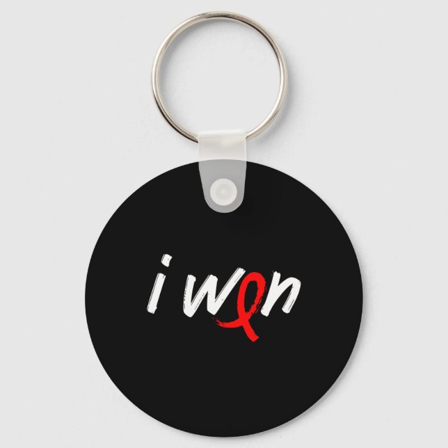Blood Cancer Awareness - I Won Survivor Fighter  Key Ring (Front)