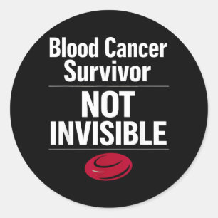 Blood Cancer Awareness Leukaemia Lymphoma Survivor Classic Round Sticker