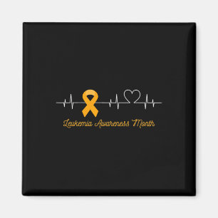 Blood Cancer Awareness Month Orange Ribbon Heartbe Magnet