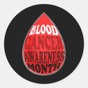 Blood Cancer Awareness Month Patient Family Suppor Classic Round Sticker