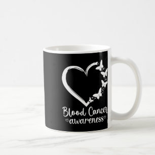 Blood Cancer Awareness Month Red Ribbon Butterfly Coffee Mug