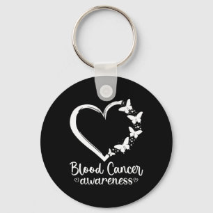 Blood Cancer Awareness Month Red Ribbon Butterfly Key Ring