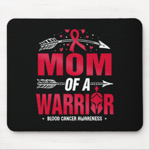 Blood Cancer Awareness Mum Of A Warrior Red Ribbon Mouse Pad