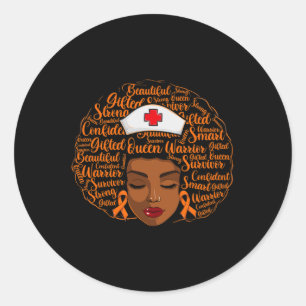 Blood Cancer Awareness Nursing Classic Round Sticker