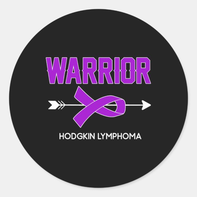Blood Cancer Awareness Outfit Hodgkin Lymphoma War Classic Round Sticker (Front)