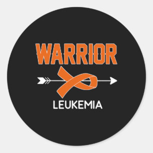 Blood Cancer Awareness Outfit Leukaemia Cancer War Classic Round Sticker