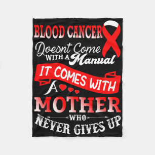 Blood Cancer Awareness Red Ribbon Mum Mother Suppo Fleece Blanket