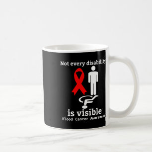 Blood Cancer Awareness Red Ribbon Support 1 Coffee Mug