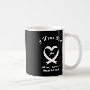 Blood Cancer Awareness Red Ribbon Support Coffee Mug