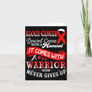 Blood Cancer Awareness Red Ribbon Warrior Support Card