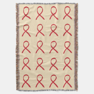 Blood Cancer Awareness Ribbon Art Throw Blankets