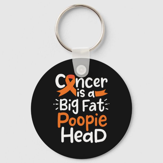 Blood Cancer Awareness Ribbon Leukaemia Poopie Hea Key Ring (Front)