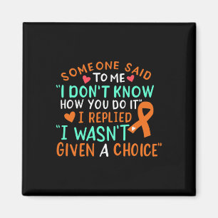Blood Cancer Awareness Ribbon Orange Leukaemia Fig Magnet