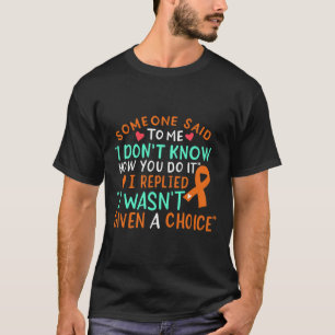 Blood Cancer Awareness Ribbon Orange Leukaemia Fig T-Shirt