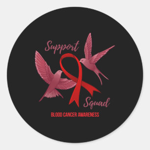 Blood Cancer Awareness Support Squad Classic Round Sticker
