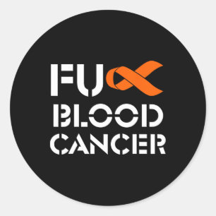 Blood Cancer Awareness Survivor Fighting Leukaemia Classic Round Sticker