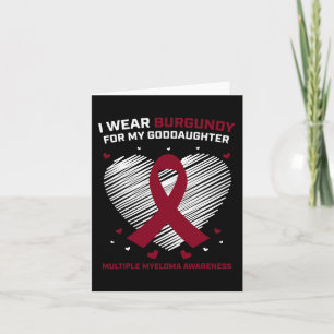 Blood Cancer Burgundy Goddaughter Multiple Myeloma Card