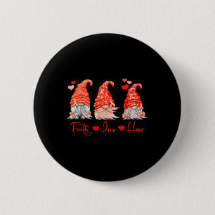 Blood Cancer Faith Hope Love Red Gnomes Heart Warr 6 Cm Round Badge