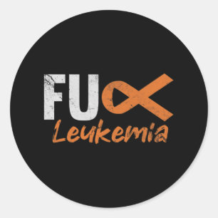 Blood Cancer Fighter Awareness Distressed  Classic Round Sticker