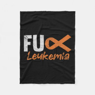 Blood Cancer Fighter Awareness Distressed  Fleece Blanket