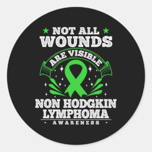 Blood Cancer Gift Non Hodgkin Lymphoma Awareness R Classic Round Sticker