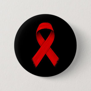 Blood Cancer HIVAIDS Awareness Red Ribbon Week Awa 6 Cm Round Badge