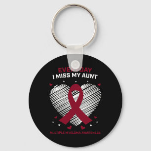 Blood Cancer In Memory Of My Aunt Multiple Myeloma Key Ring