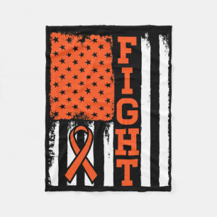 Blood Cancer Leukaemia Fight Flag - Cancer Awarene Fleece Blanket