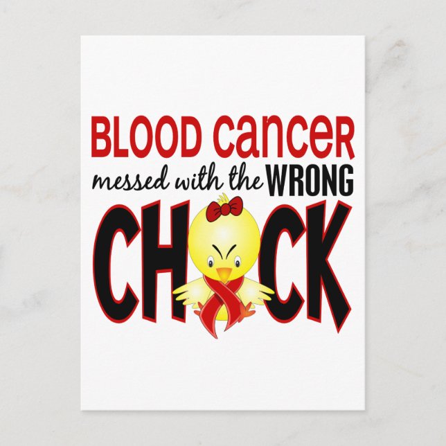 Blood Cancer Messed With The Wrong Chick Postcard (Front)