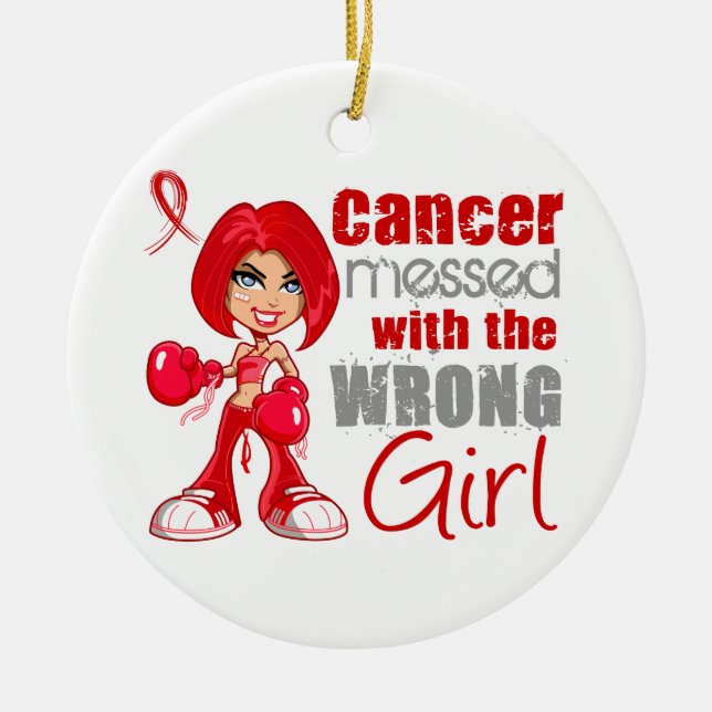Blood Cancer Messed With Wrong Girl.png Ceramic Ornament (Front)
