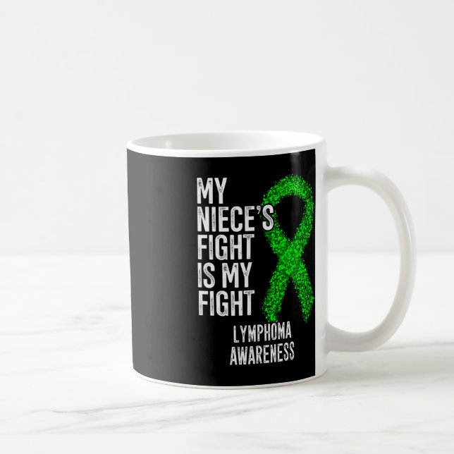 Blood Cancer My Niece's Fight Is My Fight Lymphoma Coffee Mug (Right)