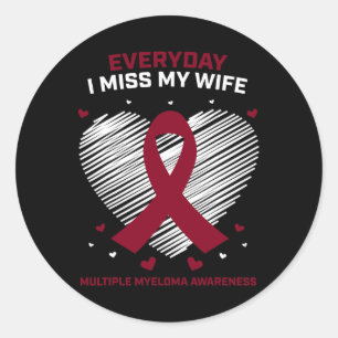Blood Cancer Products Gifts Wife Multiple Myeloma Classic Round Sticker