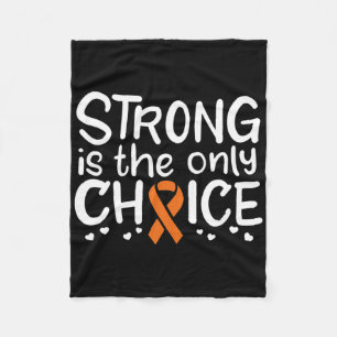 Blood Cancer Survivor Fighter Chemo Orange Ribbon Fleece Blanket