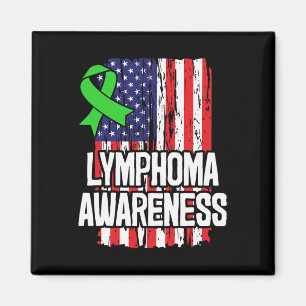 Blood Cancer Survivor Lime Green Awareness Ribbon Magnet