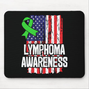 Blood Cancer Survivor Lime Green Awareness Ribbon  Mouse Pad