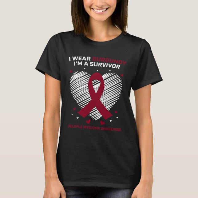 Blood Cancer Survivor Multiple Myeloma Awareness P T-Shirt (Front)