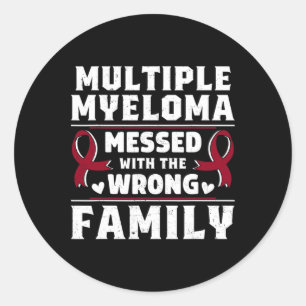 Blood Cancer Survivor Plasma Cell Myeloma Awarenes Classic Round Sticker