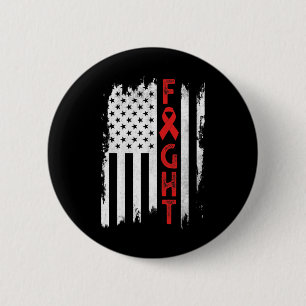 Blood Cancer Warrior Blood Cancer Awareness Red Ri 6 Cm Round Badge