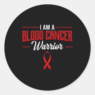 Blood Cancer Warrior Liquid Tumour Hematologists R Classic Round Sticker
