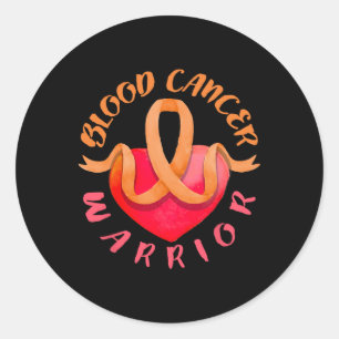 Blood Cancer Warrior Lymphoma Leukaemia Awareness Classic Round Sticker