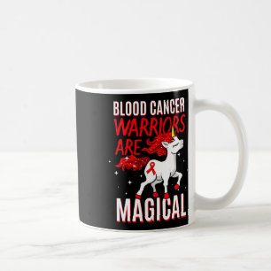 Blood Cancer Warrior Magical Unicorn Red Ribbon Li Coffee Mug